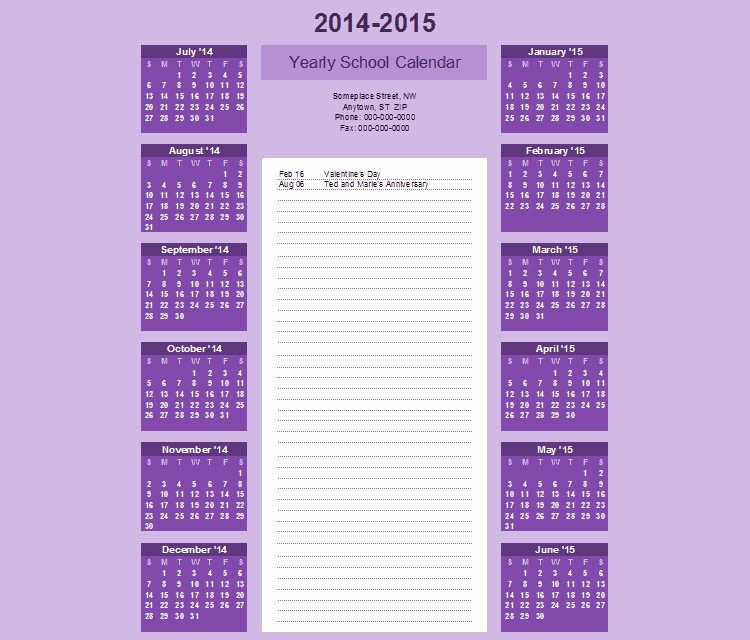 Free Yearly Calendar Templates 2015 Unique 60 Best 2015 Yearly Calendar Templates to Download