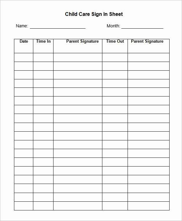 Front Desk Sign In Sheet Lovely 75 Sign In Sheet Templates Doc Pdf