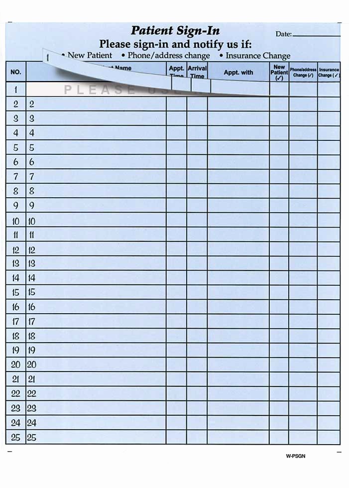 Front Desk Sign In Sheet Lovely Best S Of Front Fice Sign In Sheets Medical