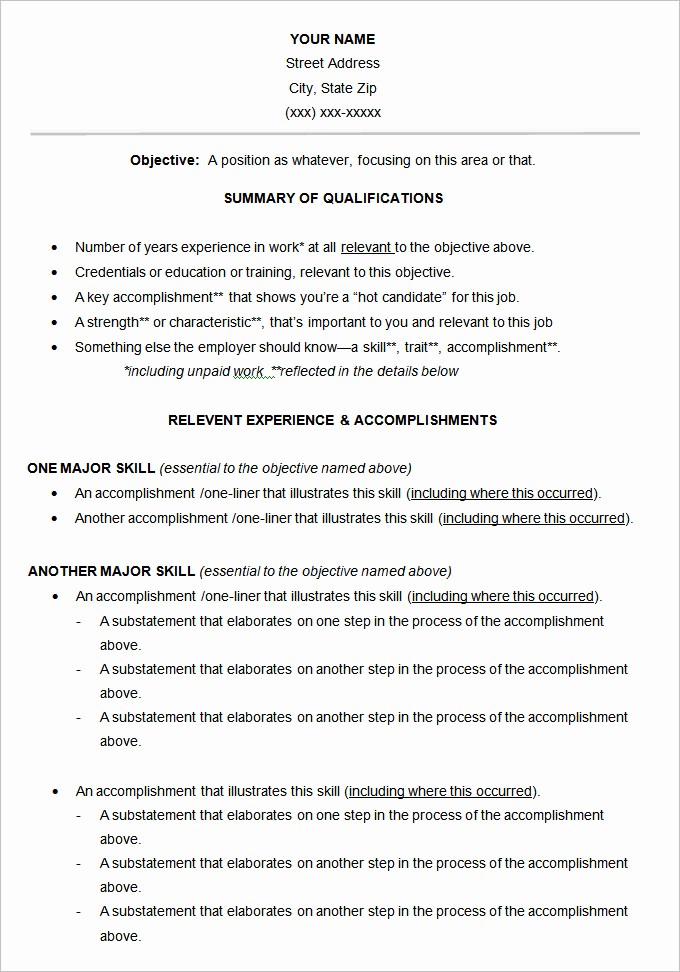 Functional Resume Templates Free Download Unique Functional Resume Template – 15 Free Samples Examples