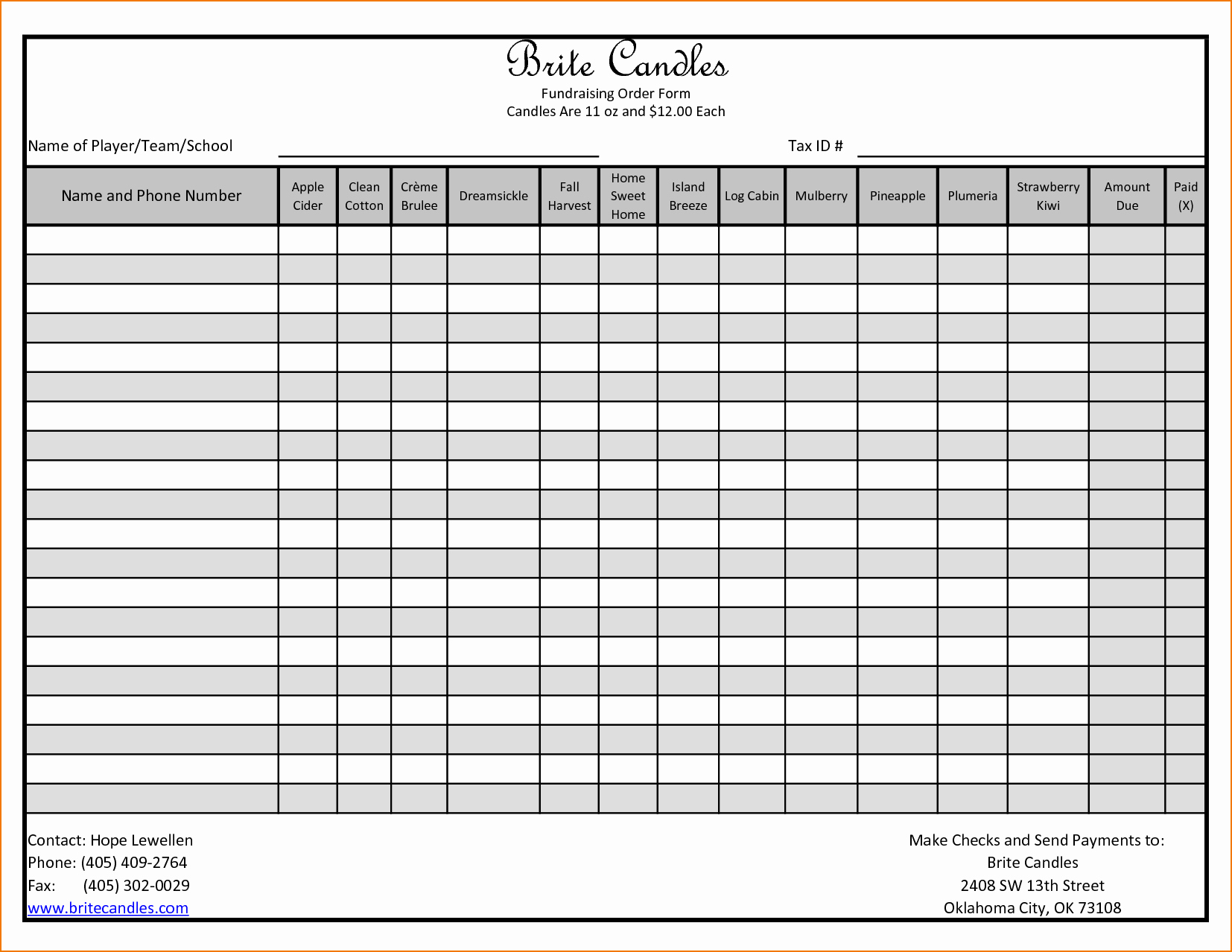 Fundraiser order form Template Excel New 5 order form Template Excel