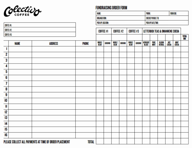 Fundraiser order form Template Excel New 6 Fundraiser order form Templates Website Wordpress Blog