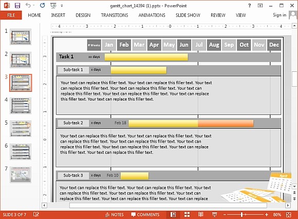 Gantt Chart Powerpoint Template Free Lovely Interactive Gantt Chart Project Progress Template for