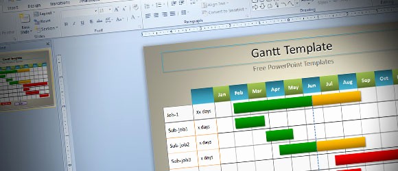 Gantt Chart Powerpoint Template Free Unique Simple Gantt Template for Powerpoint