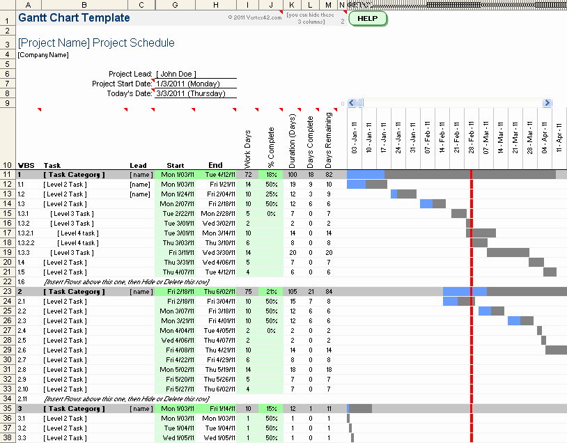 Gantt Chart Template for Excel Beautiful Free Gantt Chart Template for Excel