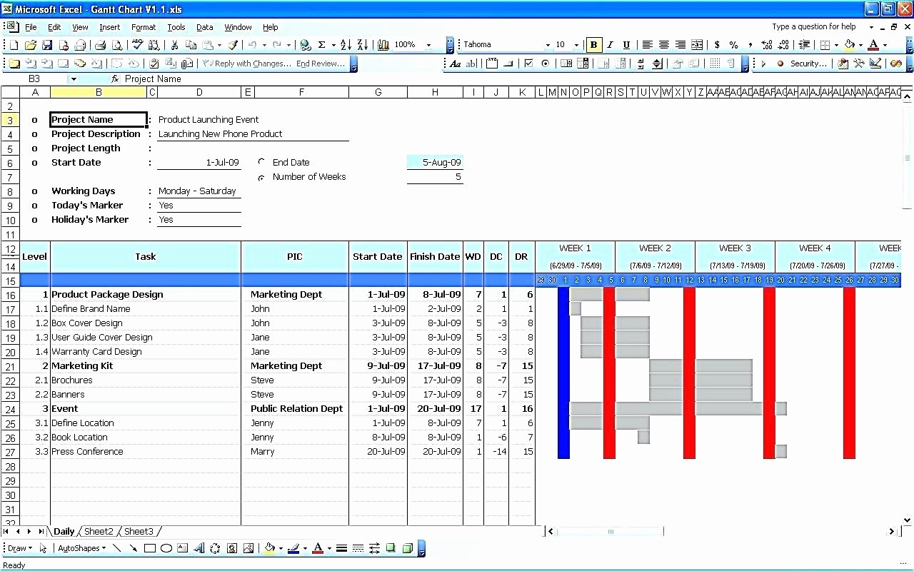 Gantt Chart Template for Excel Luxury Template Microsoft Excel Gantt Chart Template