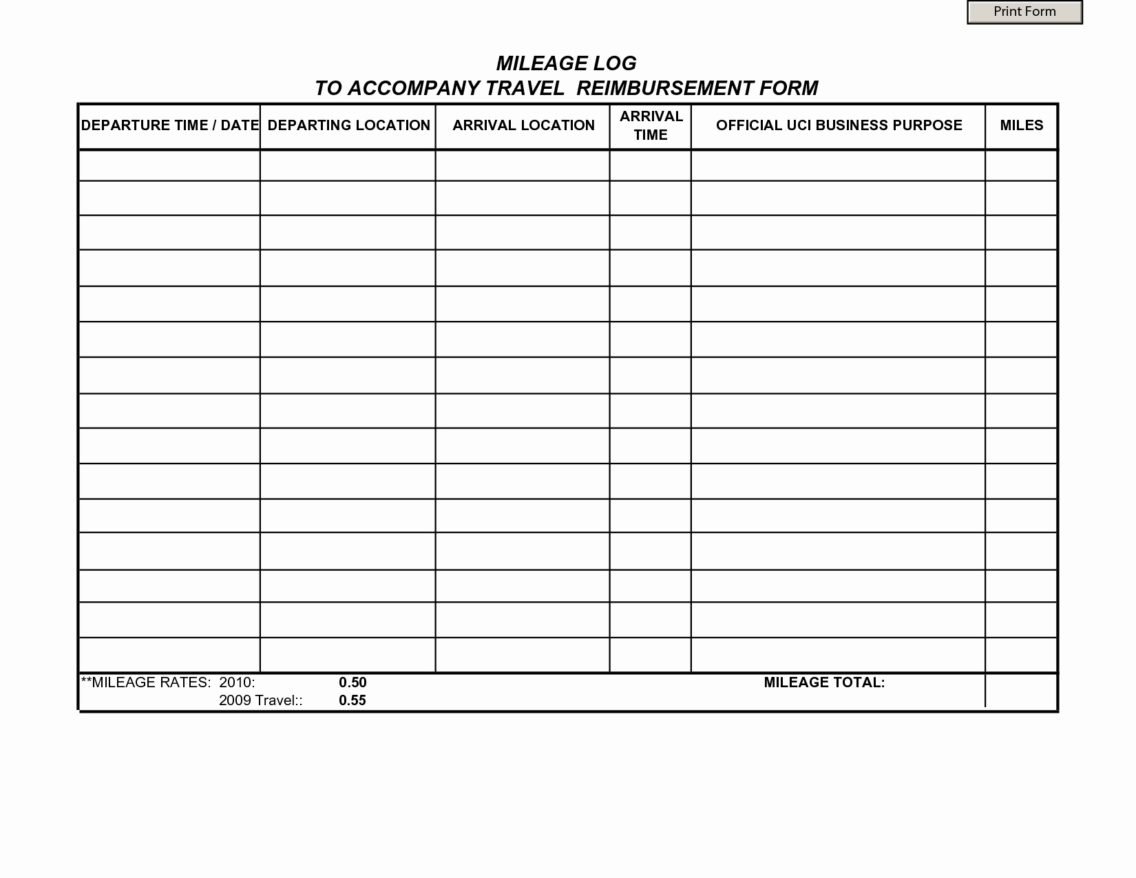 Gas Mileage Log Sheet Free Best Of 18 Best Of Mileage Expense Worksheets Free