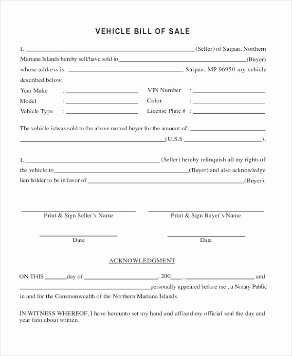 Generic Automotive Bill Of Sale Best Of Sample Generic Bill Of Sale form 10 Free Documents In Pdf