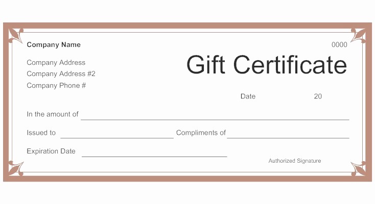 Generic Gift Certificate Template Free Awesome 7 Best Of Personal Printable Gift Certificates
