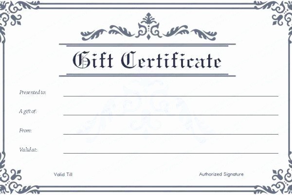 Generic Gift Certificate Template Free Luxury Template for Gift Certificate Free Certificates Templates