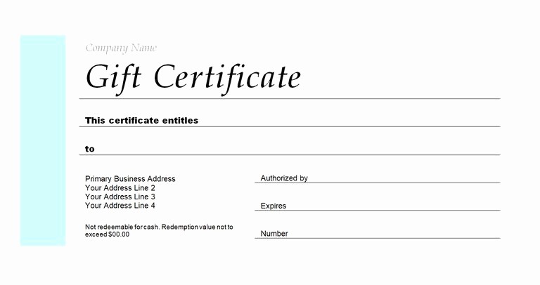 Generic Gift Certificate Template Free Unique 173 Free Gift Certificate Templates You Can Customize