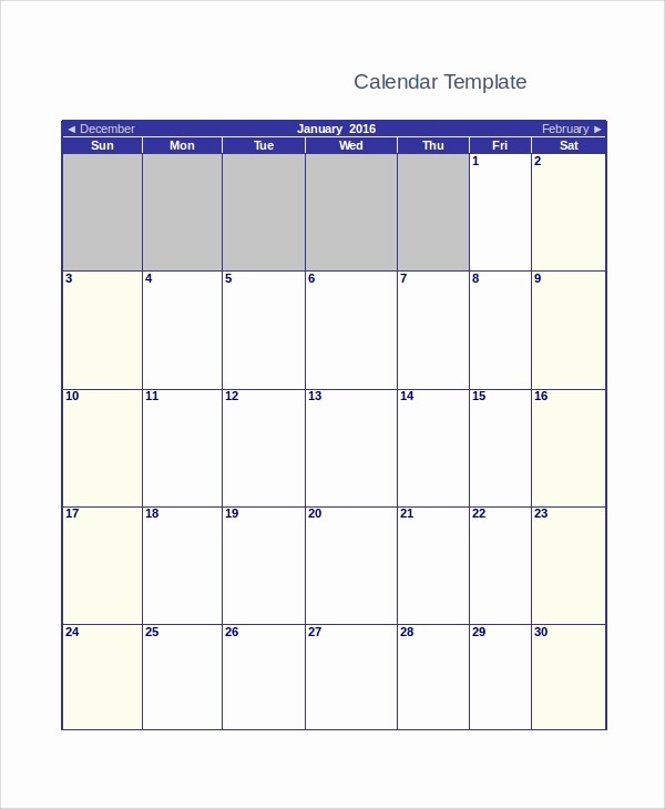 Generic Monthly Calendar Template Word Beautiful 8 Blank Monthly Calendar Samples
