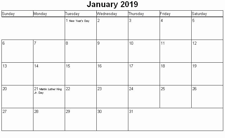 Generic Monthly Calendar Template Word Unique Generic Monthly Calendar Template Word Blank February 2018