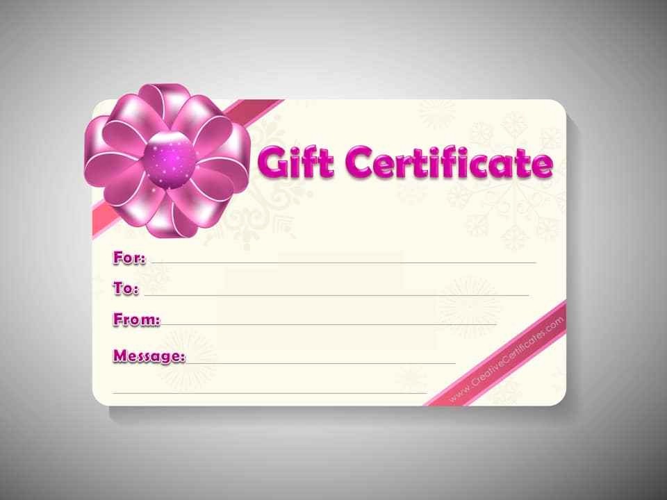 Gift Card Templates Free Printable Beautiful Printable Gift Certificates Template for Word