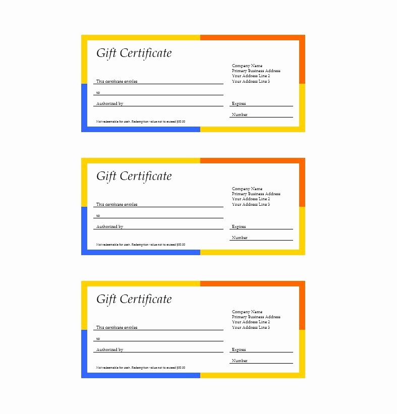 Gift Certificate Samples Free Templates Elegant 31 Free Gift Certificate Templates Template Lab