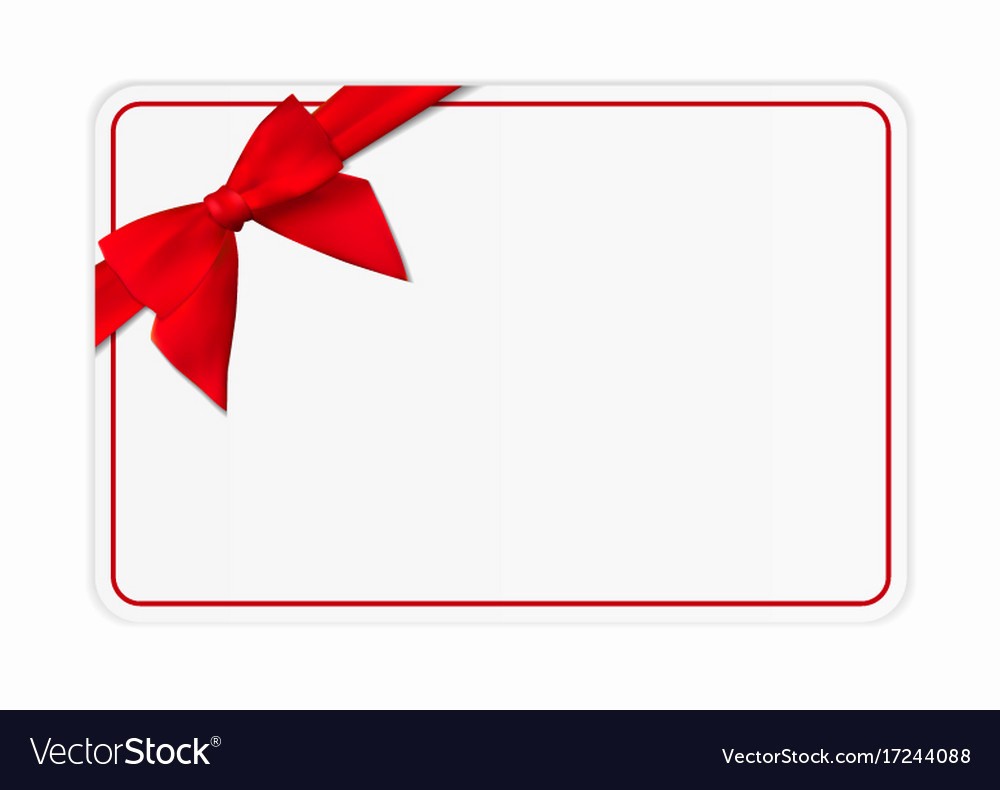 Gift Certificate Samples Free Templates Elegant Blank T Card Template with Bow and Ribbon Vector Image