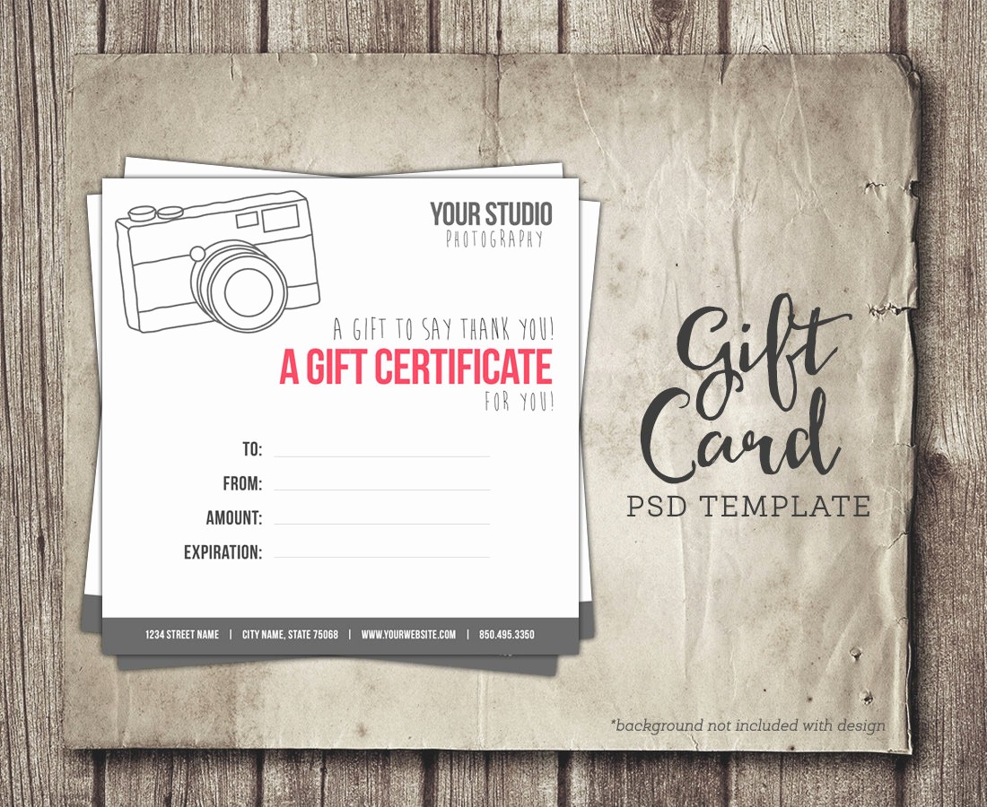 Gift Certificate Samples Free Templates Lovely Graphy Gift Card Template Digital Gift Certificate