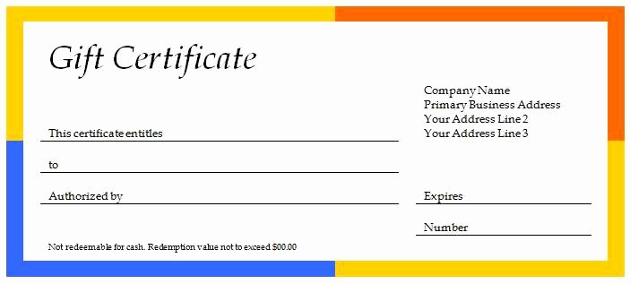 Gift Certificate Template Microsoft Word Best Of 40 Gift Certificates Templates for Any Occasion