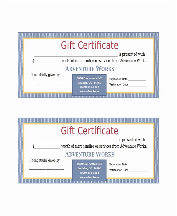 Gift Certificate Template Microsoft Word Unique Microsoft Word Certificate Template 5 Free Word