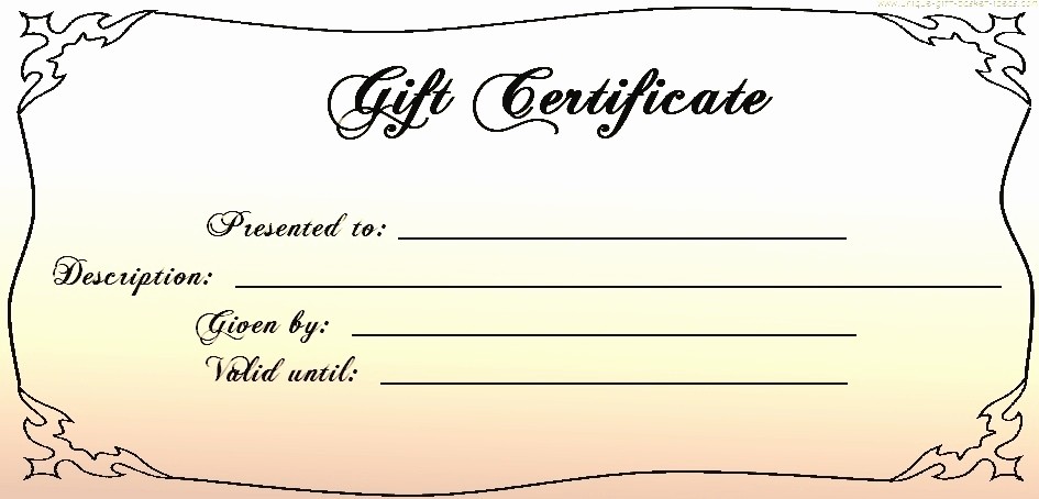 Gift Certificate Templates Free Printable Awesome 30 Printable Gift Certificates