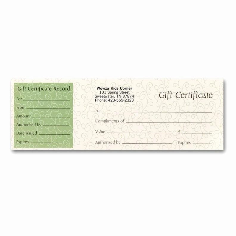 Gift Certificates for Small Business Beautiful Custom Gift Certificate Books Stub Carbon Copy Snap