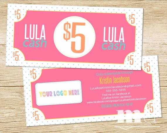 Gift Certificates for Small Business Fresh Small Business Coupon Lula Cash Moolah Money Bucks 5 10