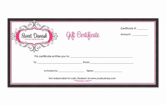 Gift Certificates for Small Business Unique Gift Certificate Templates Business Pinterest