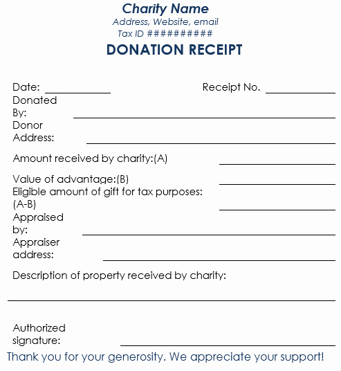 Gift In Kind Receipt Template Inspirational Donation Receipt Template 12 Free Samples In Word and Excel