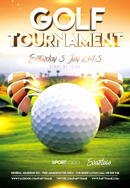 Golf tournament Invitation Template Free Fresh Awesome Golf tournament Flyer Psd Kk Gol and Golf