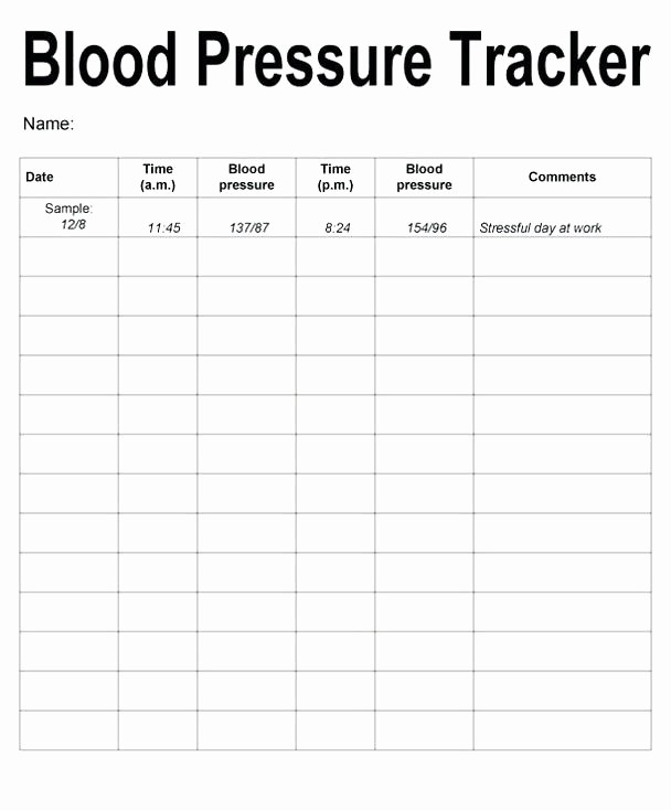Google Docs Blood Pressure Template Luxury Printable Blood Pressure Log Template Diary Tracking Chart
