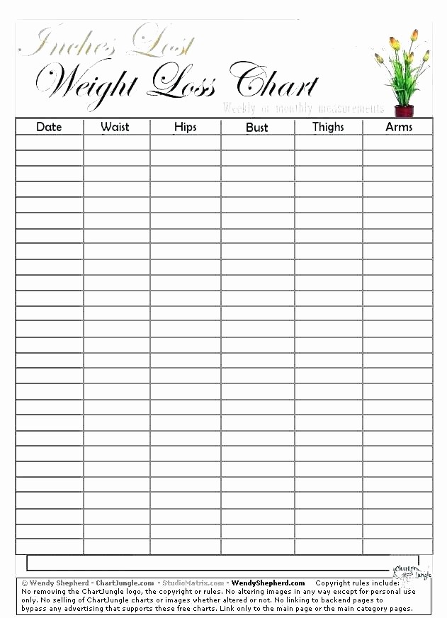 Google Sheets Weight Loss Template Awesome Free Printable Weight Loss Tracker Chart Template Blank