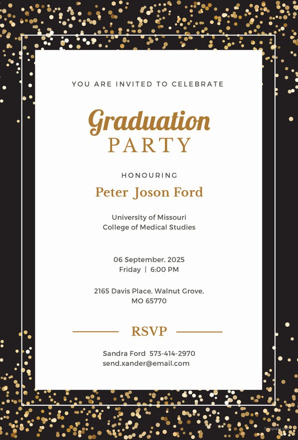 Graduation Party Invitation Template Word Best Of Graduation Invitation Templates