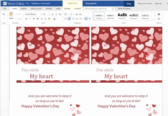 Greeting Cards Templates for Word Inspirational Valentine Cards Maker Template for Word Line