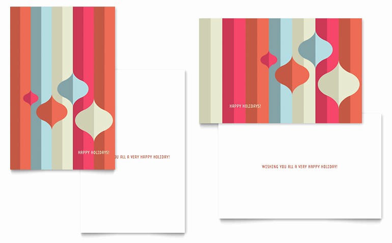 Greeting Cards Templates for Word Unique Modern ornaments Greeting Card Template Word &amp; Publisher