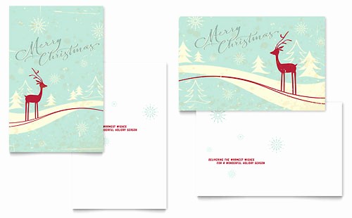 Greetings Card Templates for Word Best Of Antique Deer Greeting Card Word Template &amp; Publisher