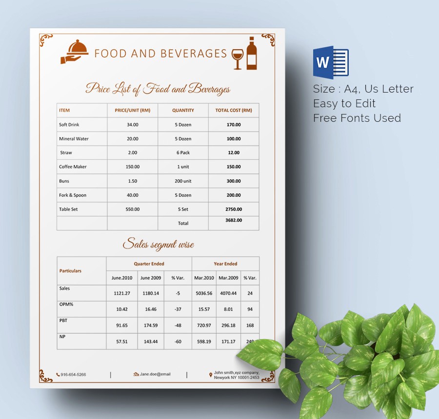 Grocery List with Prices Template New 25 Price List Templates Doc Pdf Excel Psd