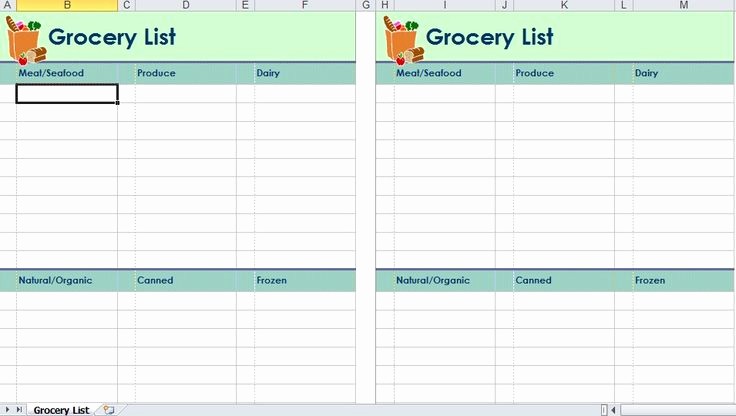 Grocery Shopping List Template Excel Elegant 48 Best Images About Excel Templates On Pinterest