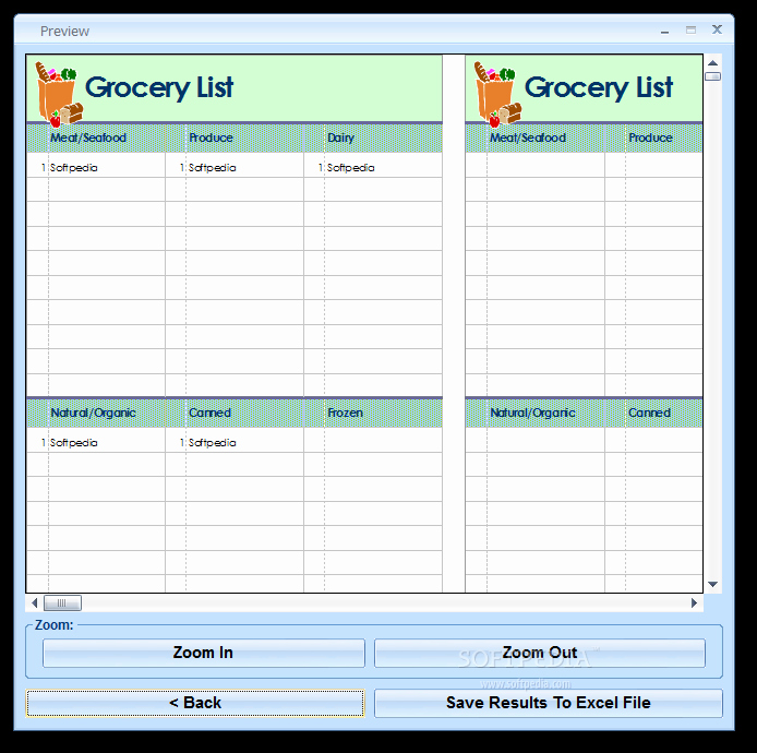 Grocery Shopping List Template Excel Elegant Excel Grocery List Template software Download