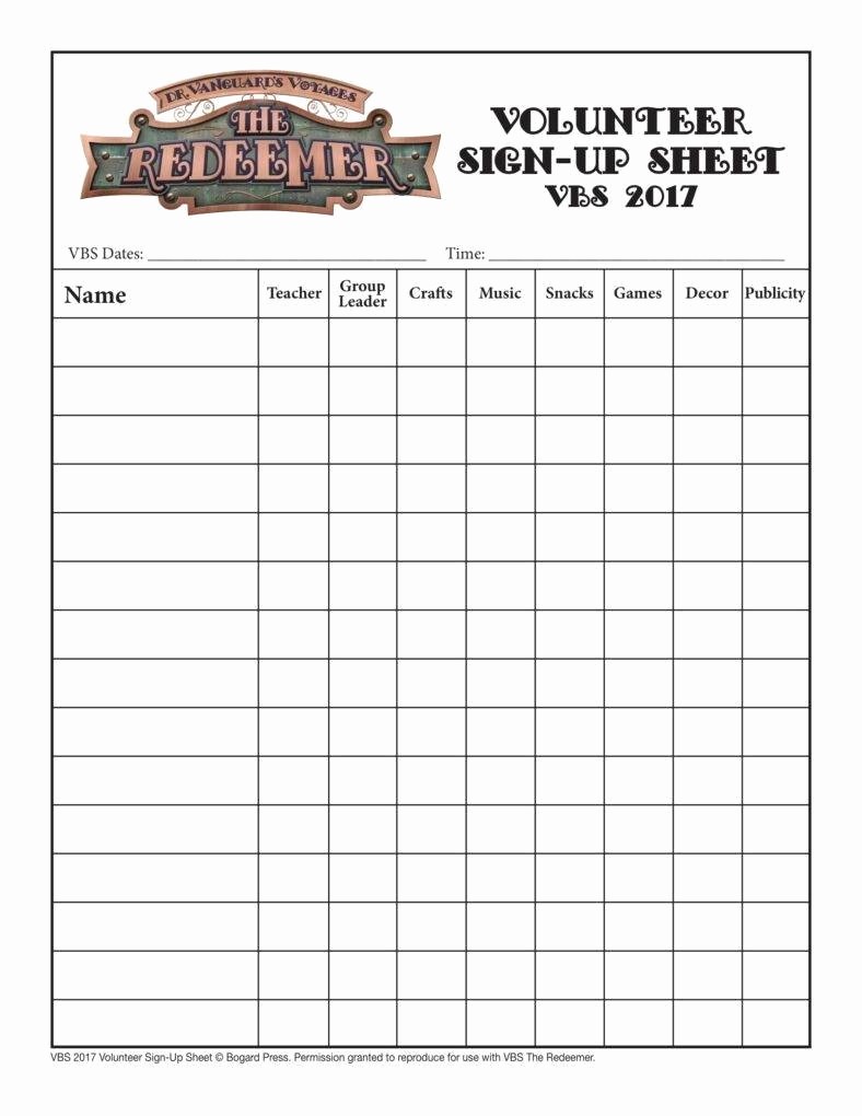 Group Sign In Sheet Template Lovely 10 Volunteer Sign Up Sheet Templates Pdf
