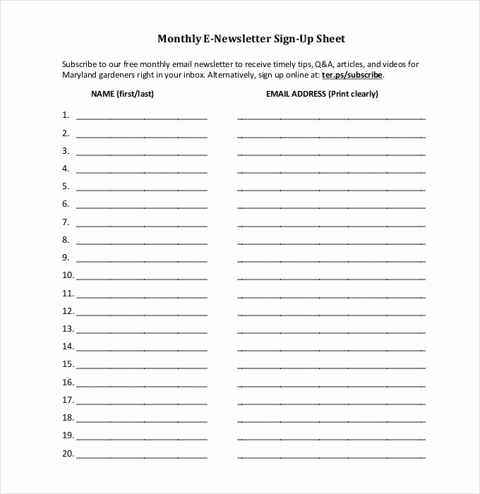 Group Sign In Sheet Template Unique Sign Up Sheets 58 Free Word Excel Pdf Documents