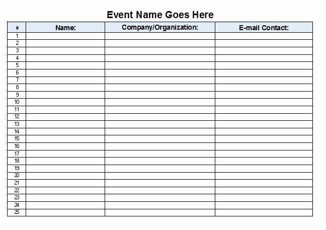 Guest Sign In Sheet Templates Awesome event Sign In Sheet Template Free Download Aashe