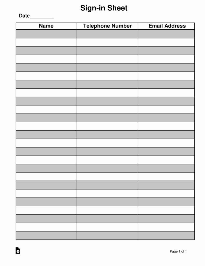 Guest Sign In Sheet Templates Beautiful attendance Guest Sign In Sheet Template