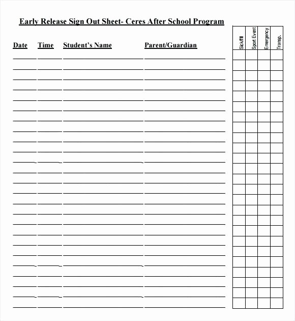 Guest Sign In Sheet Templates Elegant Login and Sign Out Sheet Template Equipment Checkout form