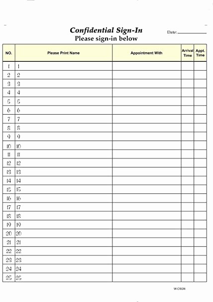 Gym Sign In Sheet Template Awesome Na Sign In Sheet form