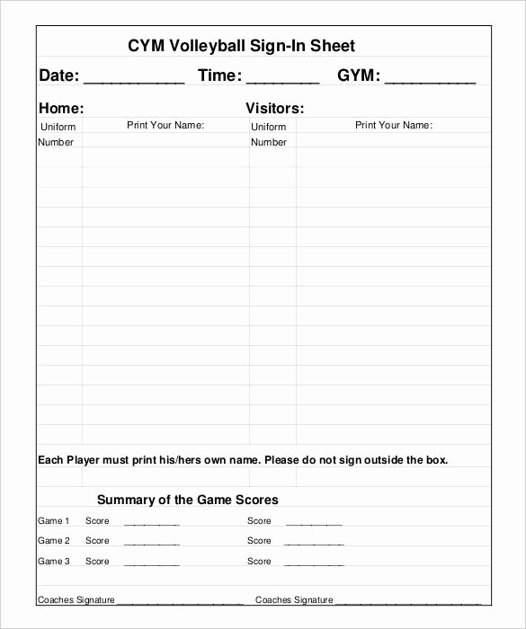 Gym Sign In Sheet Template Inspirational 75 Sign In Sheet Templates Doc Pdf