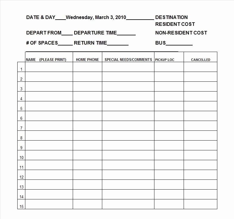 Gym Sign In Sheet Template Unique 40 Sign Up Sheet Sign In Sheet Templates Word &amp; Excel