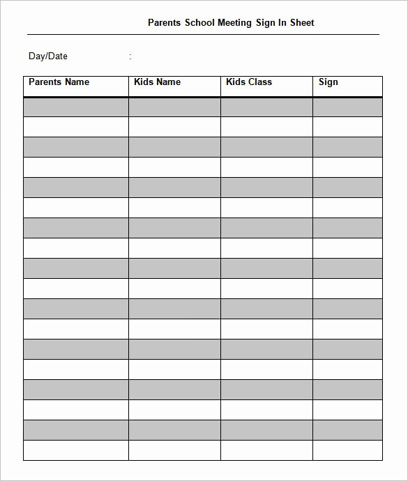 Gym Sign In Sheet Template Unique 75 Sign In Sheet Templates Doc Pdf