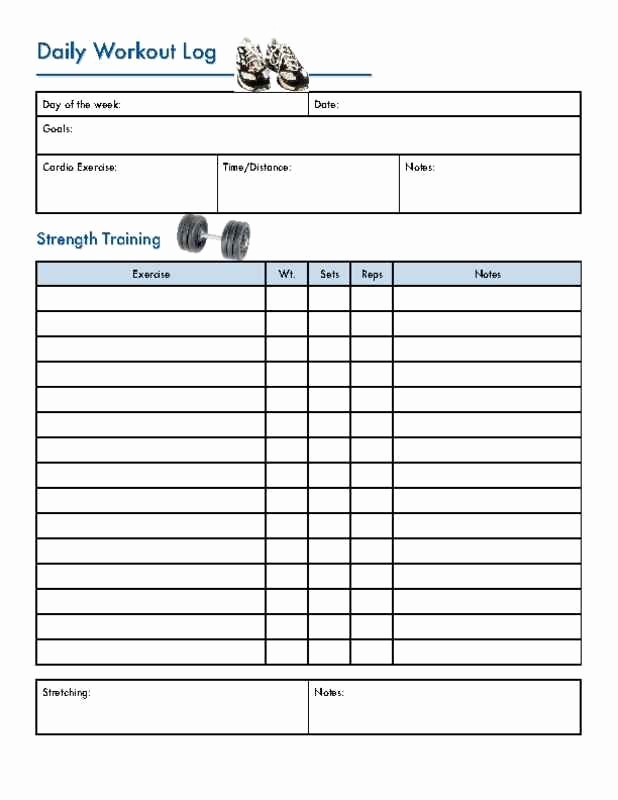 Gym Sign In Sheet Template Unique Daily Fitness Log Good Way to Keep Track Of All the