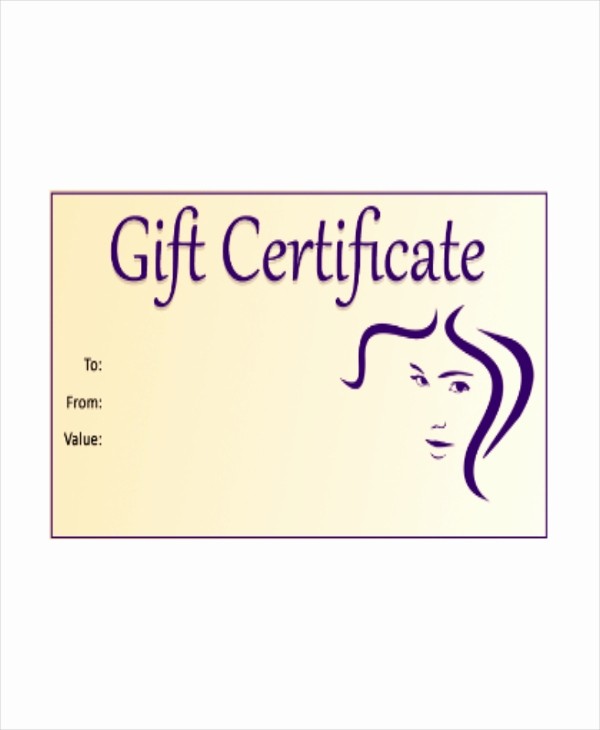 Hair Salon Gift Certificate Templates Beautiful Salon Gift Certificate Template 9 Free Pdf Psd Ai