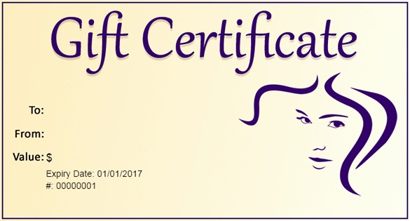Hair Salon Gift Certificate Templates Elegant Gift Certificate Template – 34 Free Word Outlook Pdf